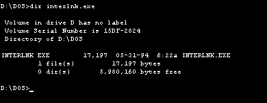 Spider Note: Connect Windows 95 and 3.1 Using Interlink. Instructional guide showing setup on windows 95 and DOS/win31